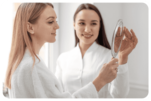 girl undergoing cosmetic procedure