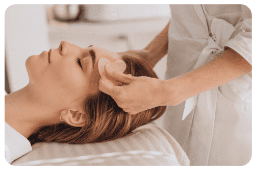 girl undergoing cosmetic procedure